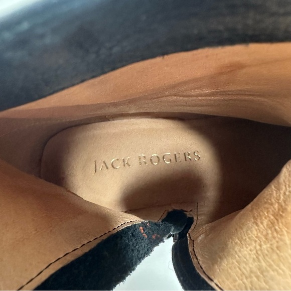 Jack Rogers Women's Eliza Moto Boots in Black Leather Size 8 - Picture 8 of 10